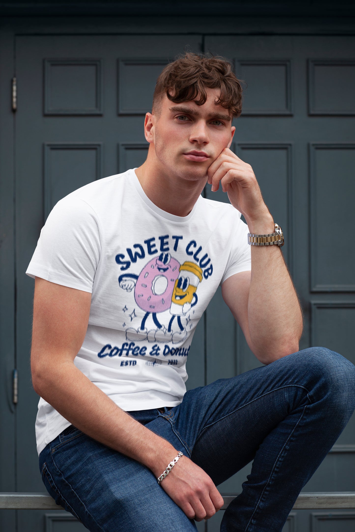 Short Sleeves White Printed T Shirts