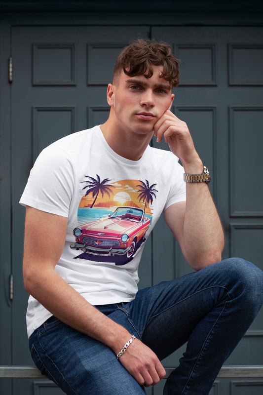 Short Sleeves White Printed T Shirts